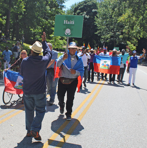 Haitian community in the Parade of Flags